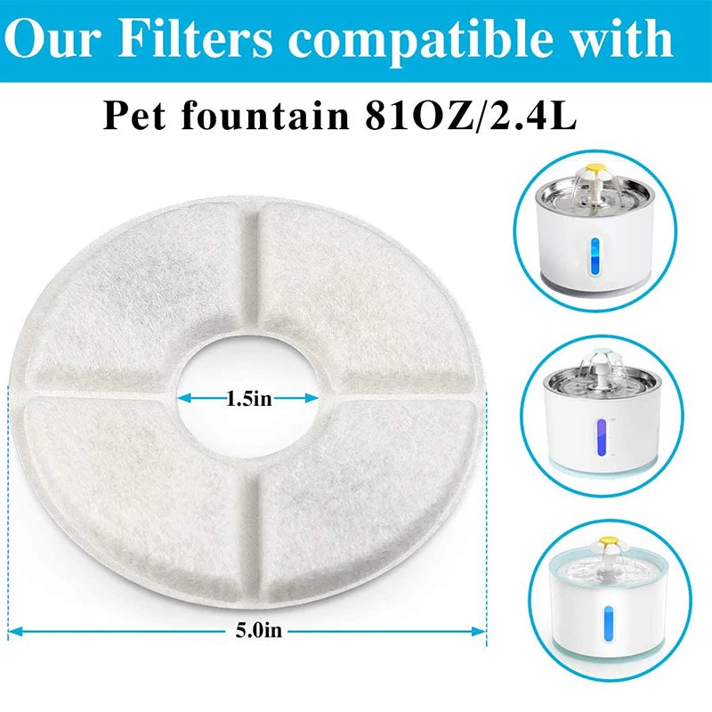 Replacement Activated Carbon Filter For Cat Water Drinking Fountain