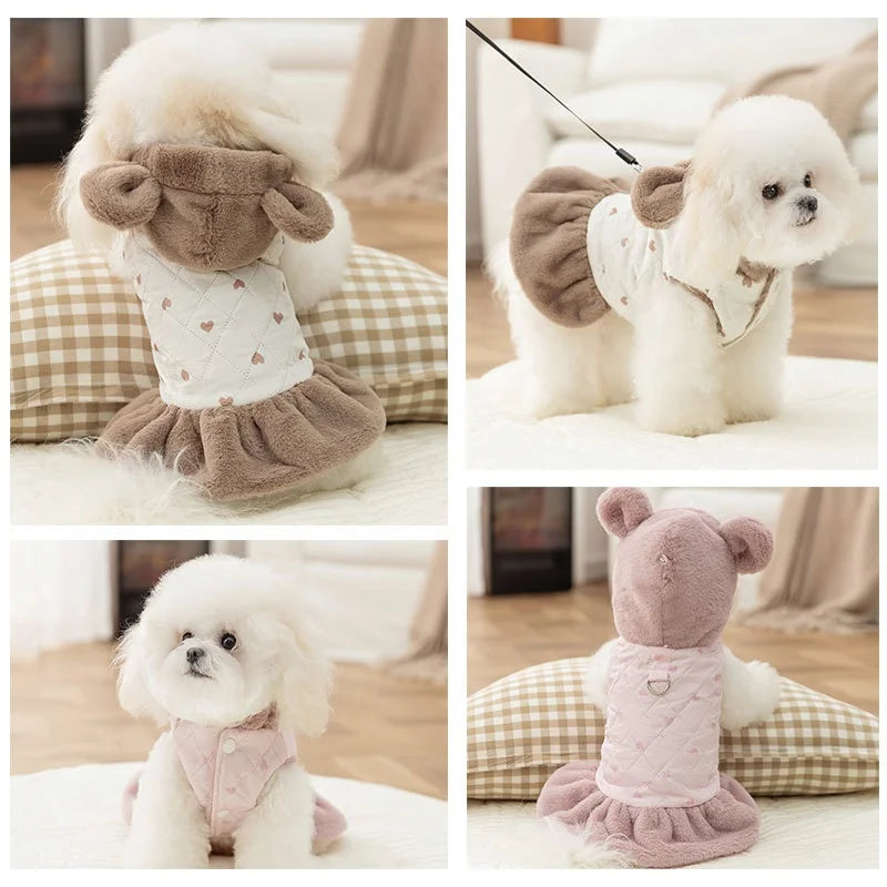 Heart Print Dog Down Jacket