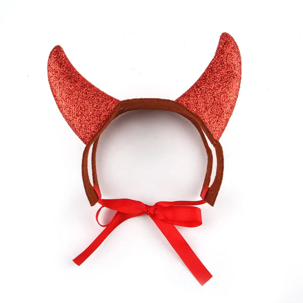 Halloween Ox Horn Headband for Cats