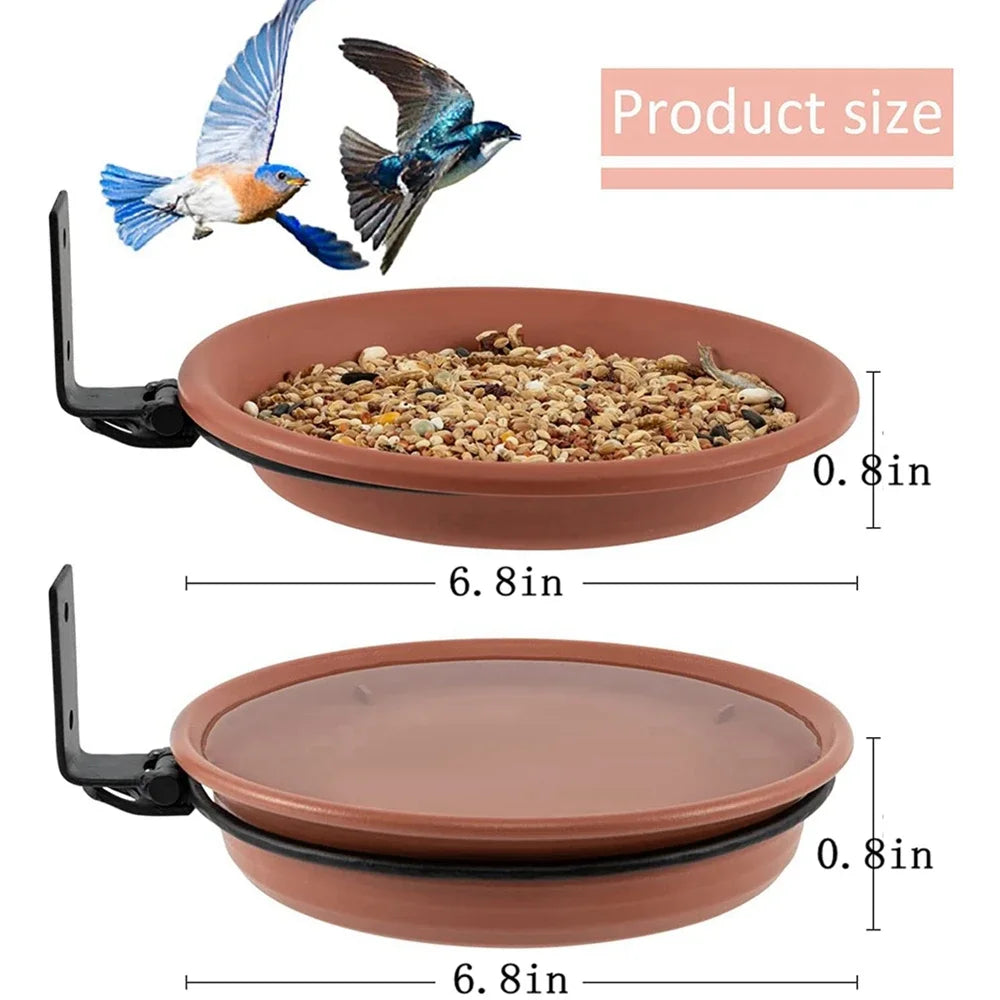 Tree Mounted Bird Feeder Birds Bath Bowl
