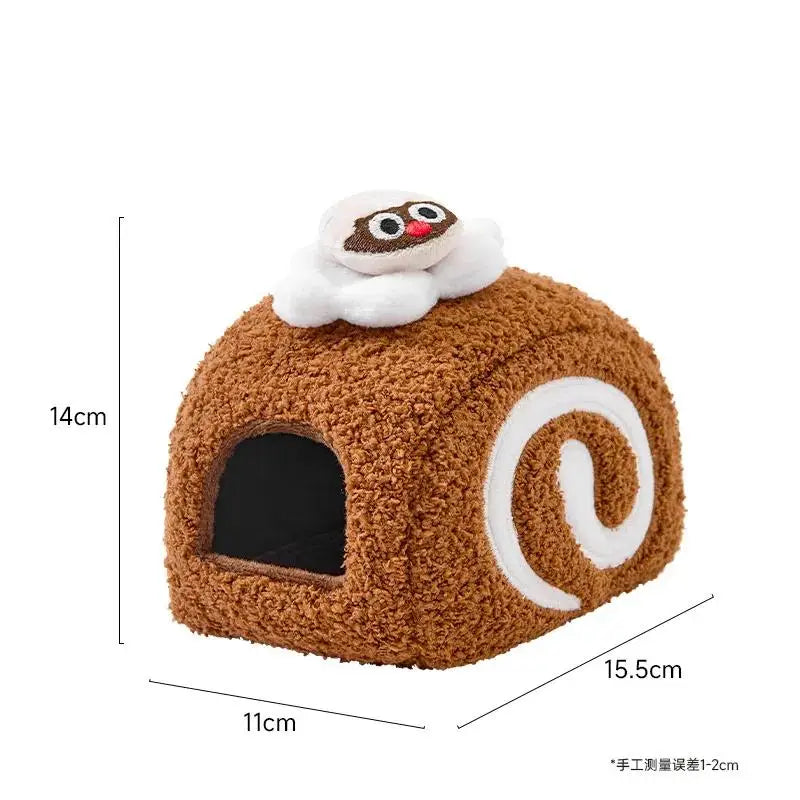Cute Desserts Cake Plush Hamster House