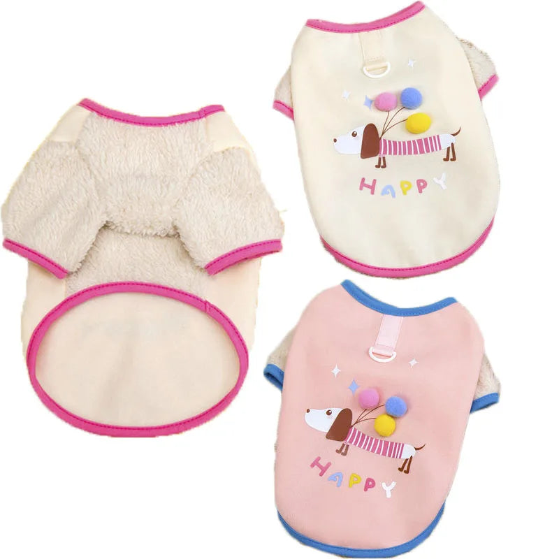 Dog Clothes Winter Fleece Warm Hoodies Coat