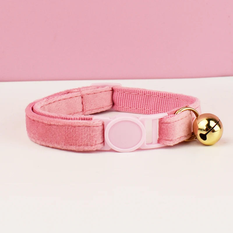 Velvet Cat Collar with Bowknot