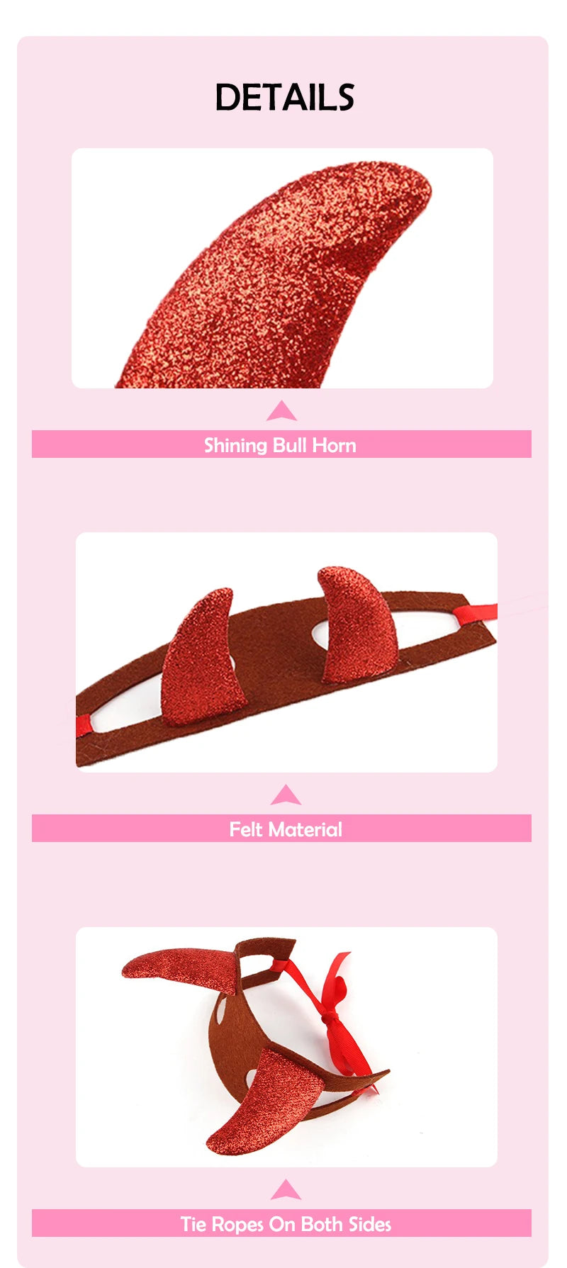 Halloween Ox Horn Headband for Cats