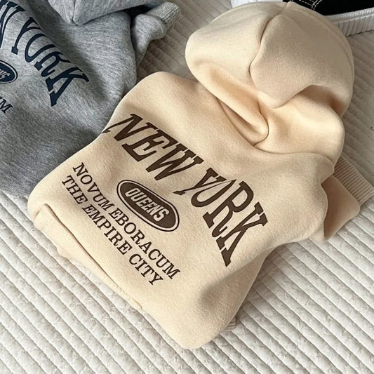 Letter Print Dog Hoodies with Pocket