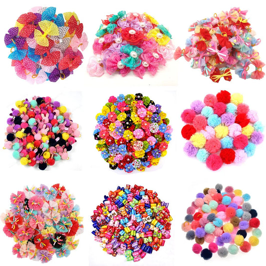 20pcs/lot Pet Dog Cat Hair Bows