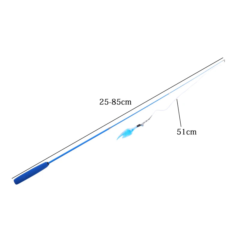 Cat Teaser Wands Three-section Telescopic Wand