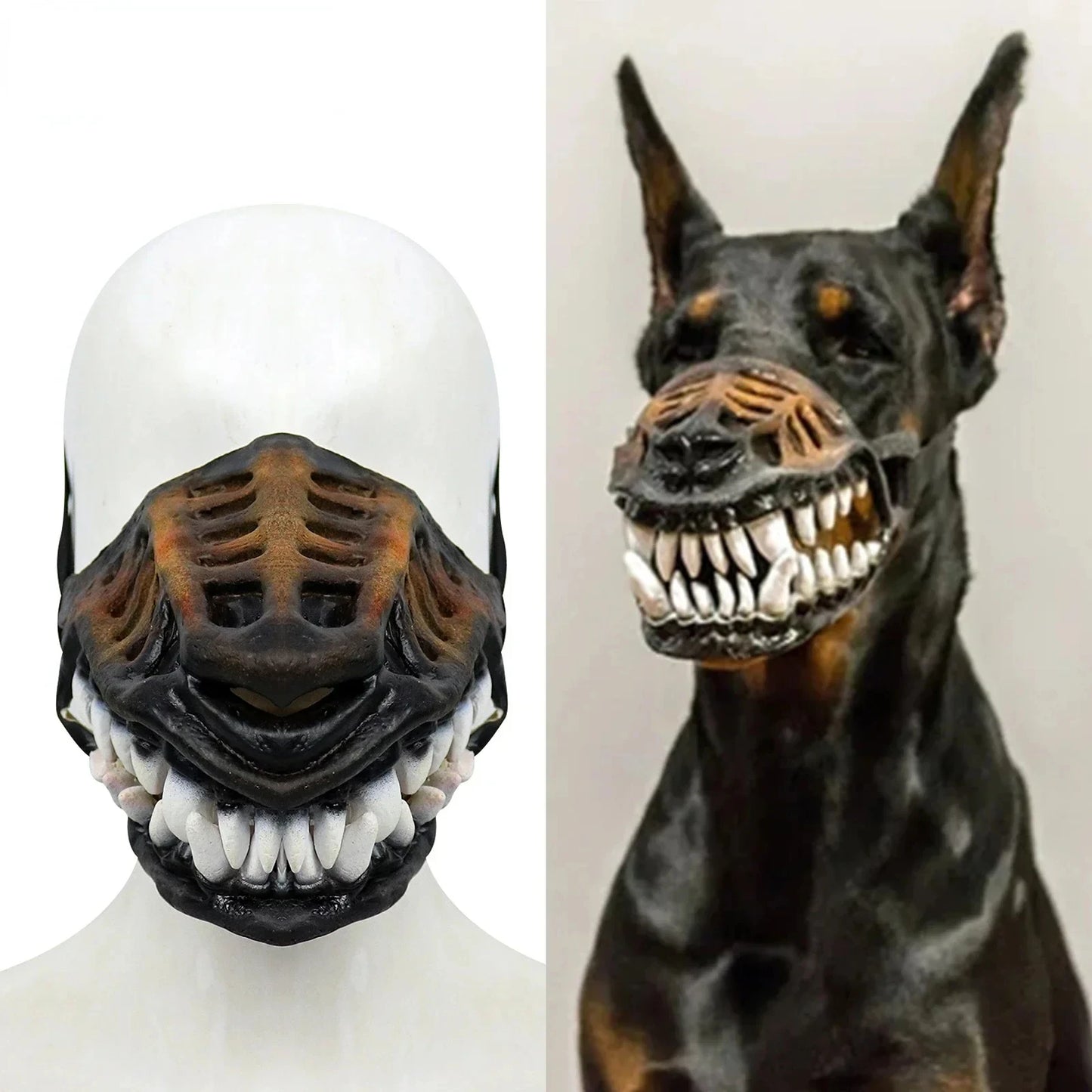 Dog Mouth Mask Padded Latex Rubber Muzzles