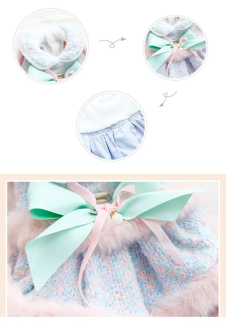 Autumn Winter Dog Cat Princess Dress