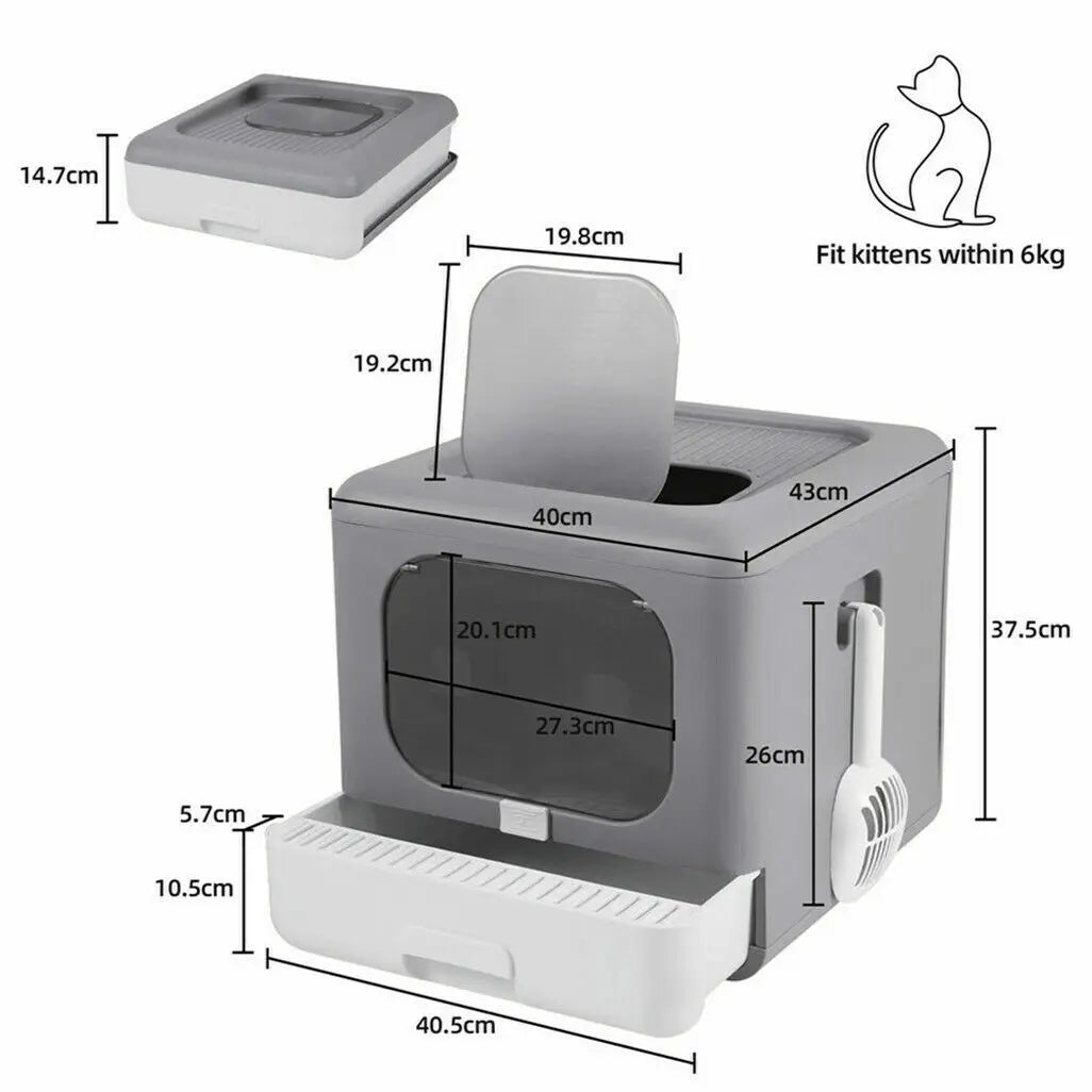 Cat Litter Box, tray, scoop