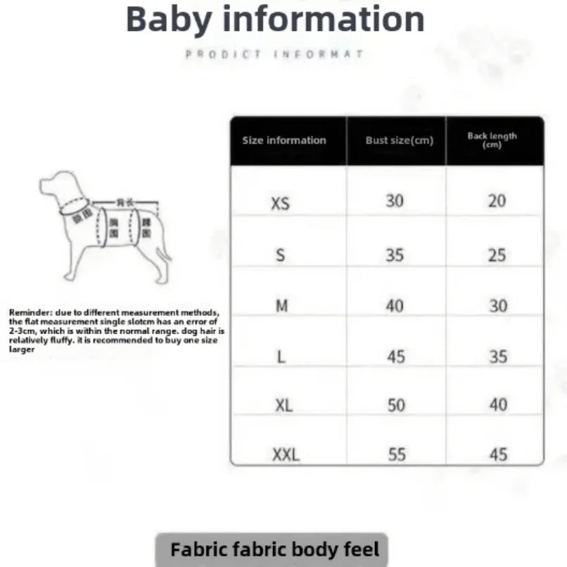 Dog Puppy Coat Jacket