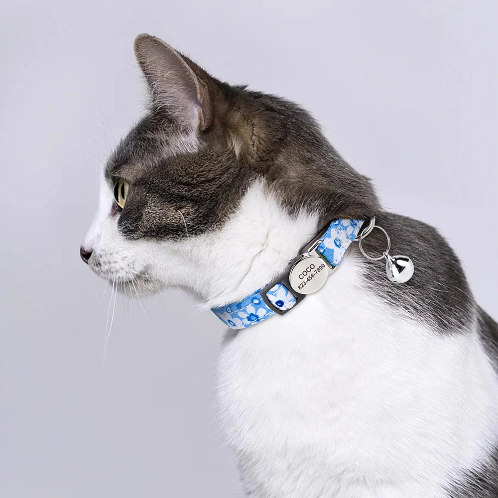 Personalized Nylon Cat Collar