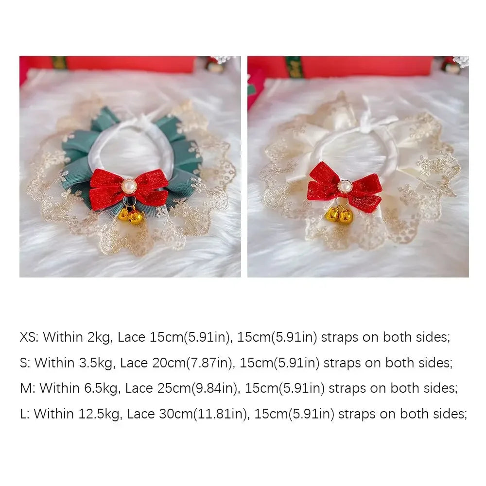 Organza Lace Bowknot Cat Collar