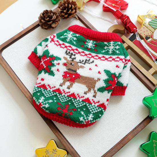 Cute Christmas Rudolph Elk Sweater