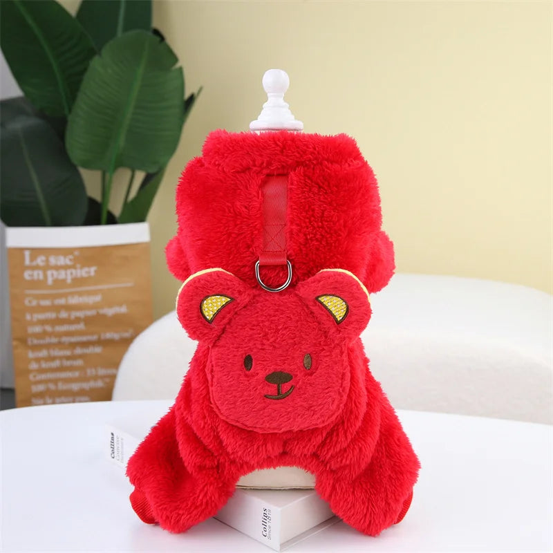 Winter Fleece Pet Dog Jumpsuit