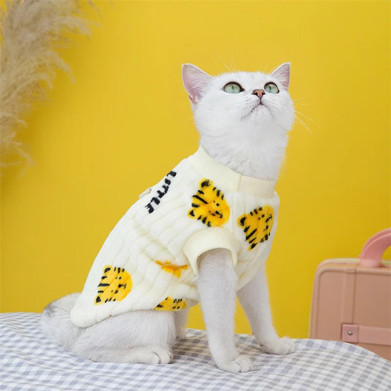 Korean Style Sphynx Cat Sweater with Buckle