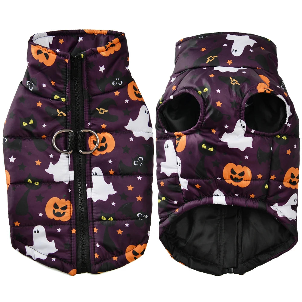 Halloween Dog Clothes Winter Warm Puppy Vest