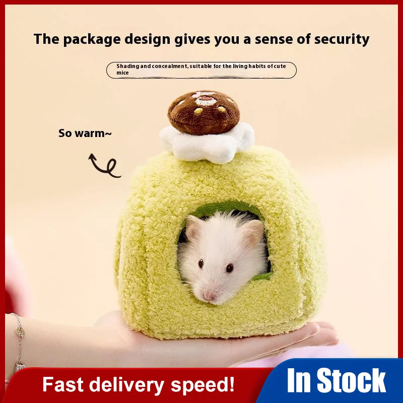 Cute Desserts Cake Plush Hamster House