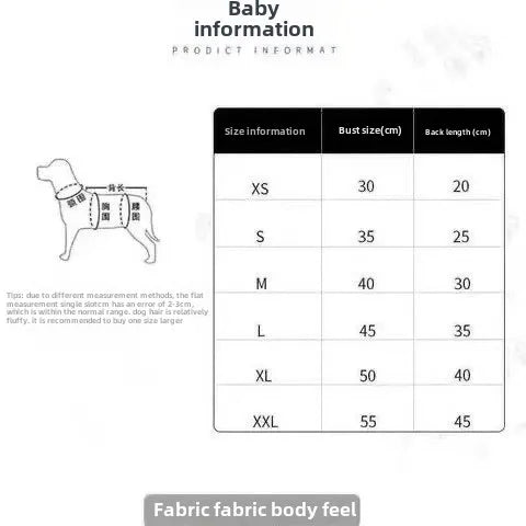 Dog Puppy Coat Jacket