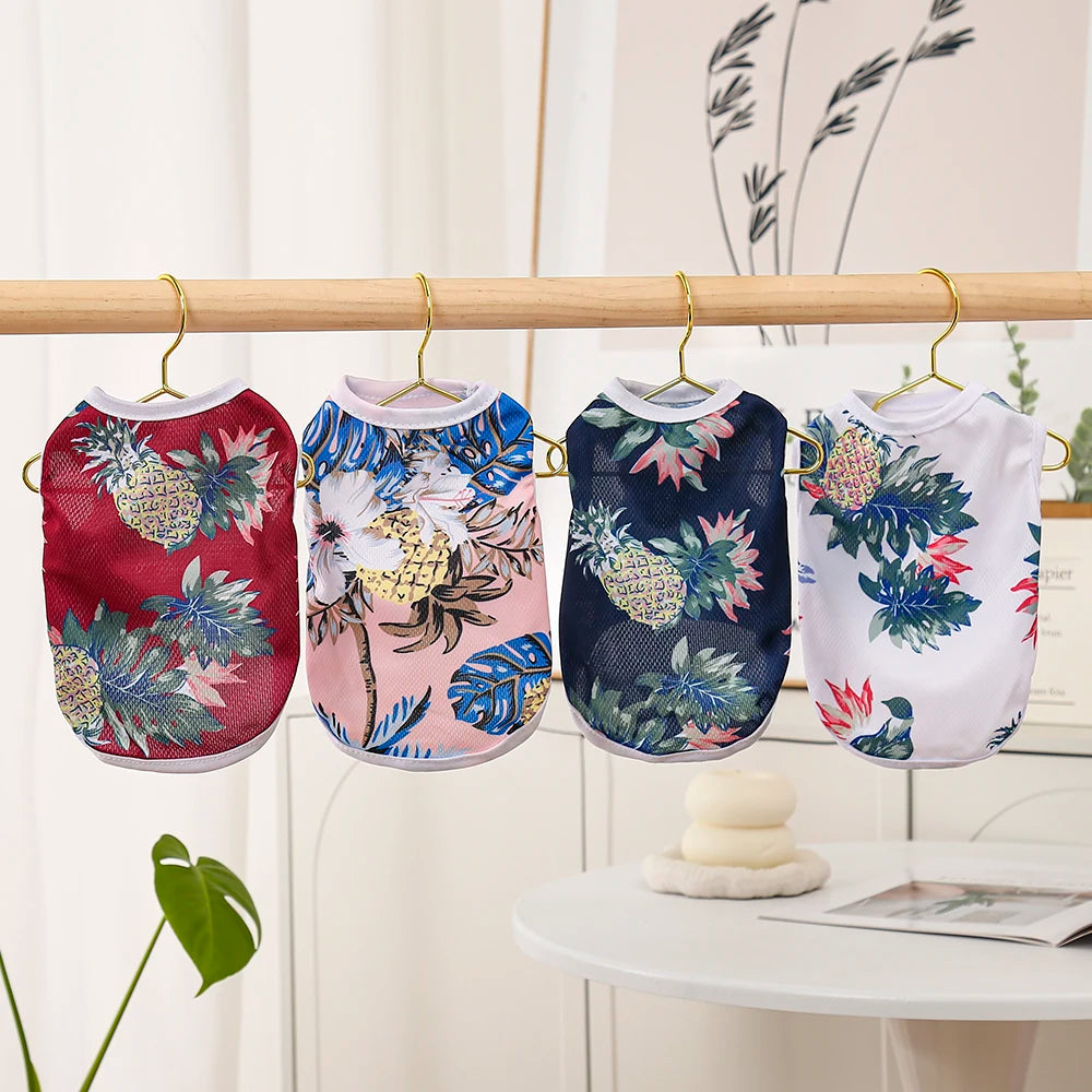 Cat and Dog Summer Clothing Hawaiian Style