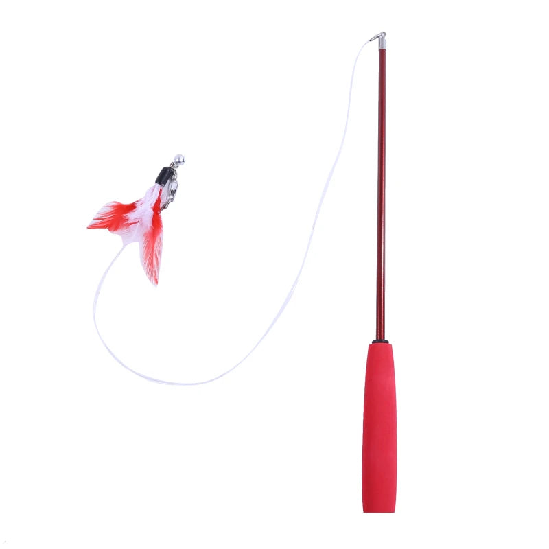 Cat Teaser Wands Three-section Telescopic Wand