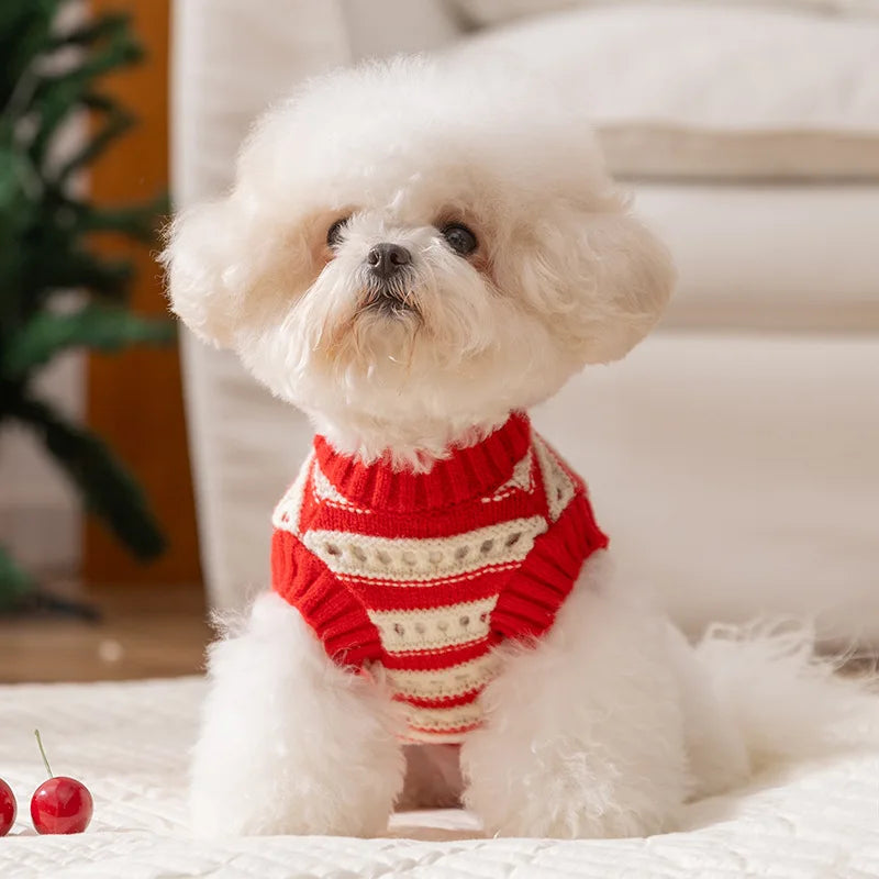 Dog Winter Clothes Cherry Dog Sweater