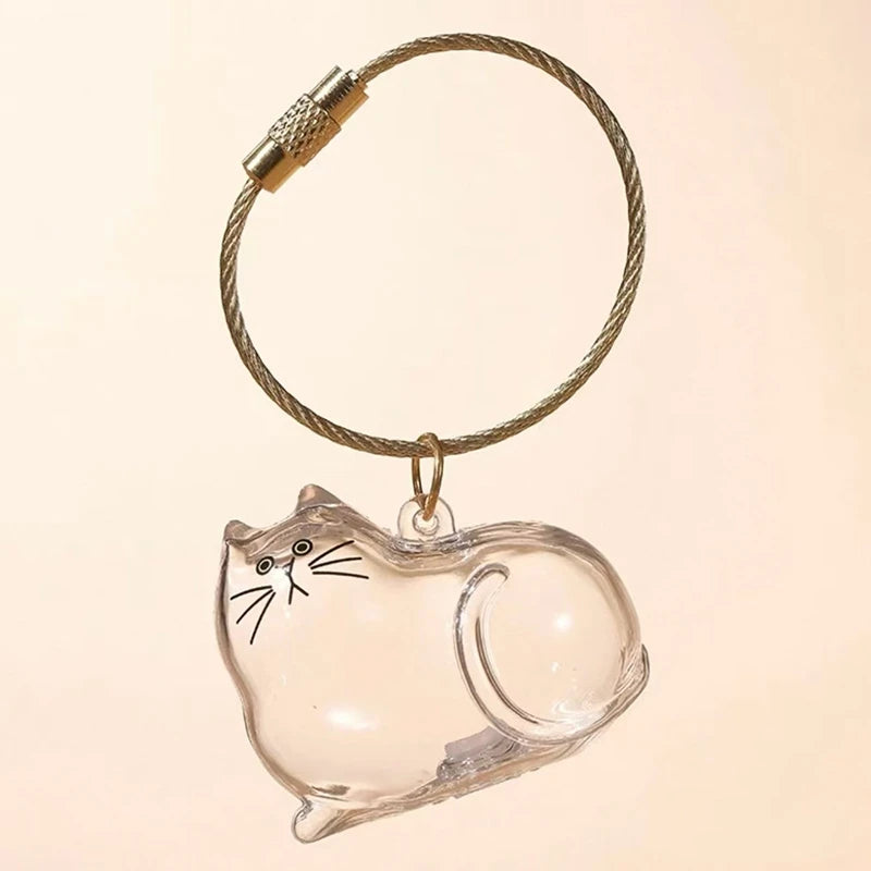 Cat Hair Storage Keychain Bottle
