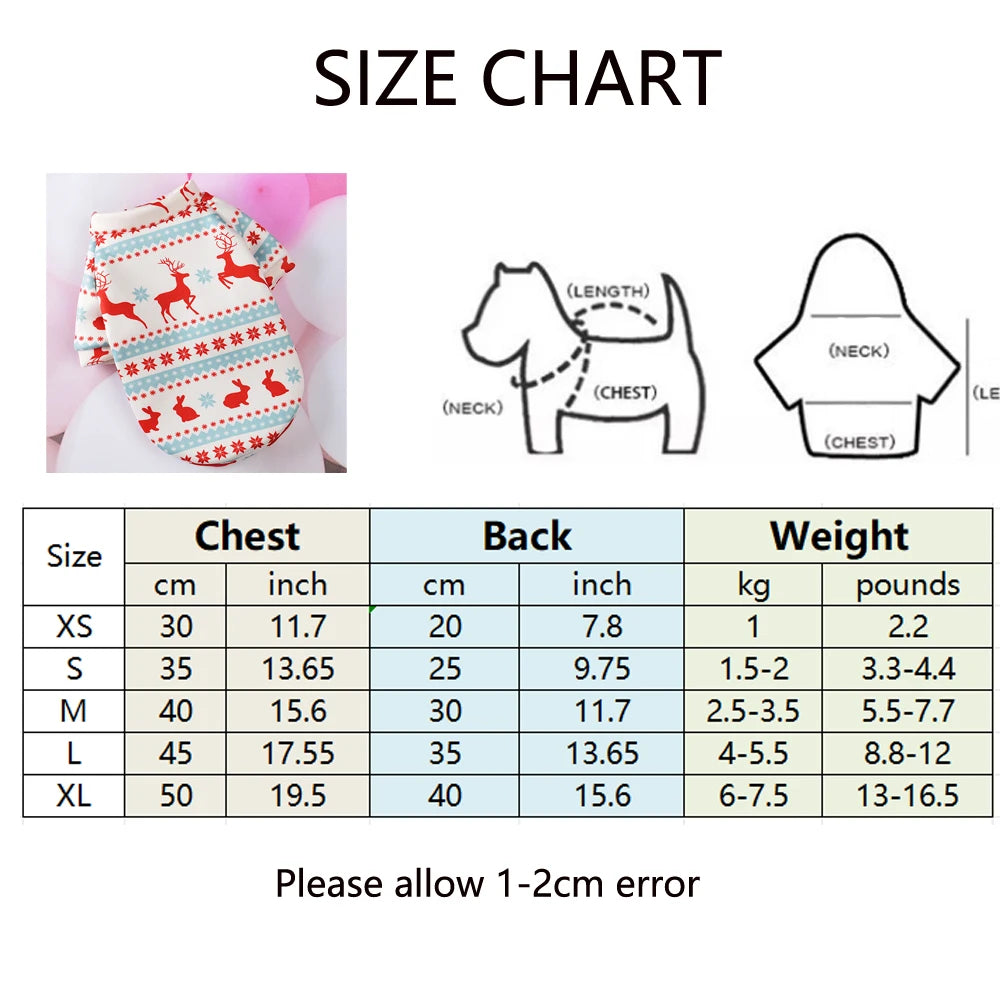 Christmas Small Dog Hoodie Coat