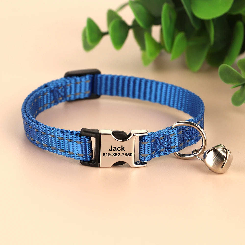 Custom Cat Collar Nylon Puppy Kitten Collars
