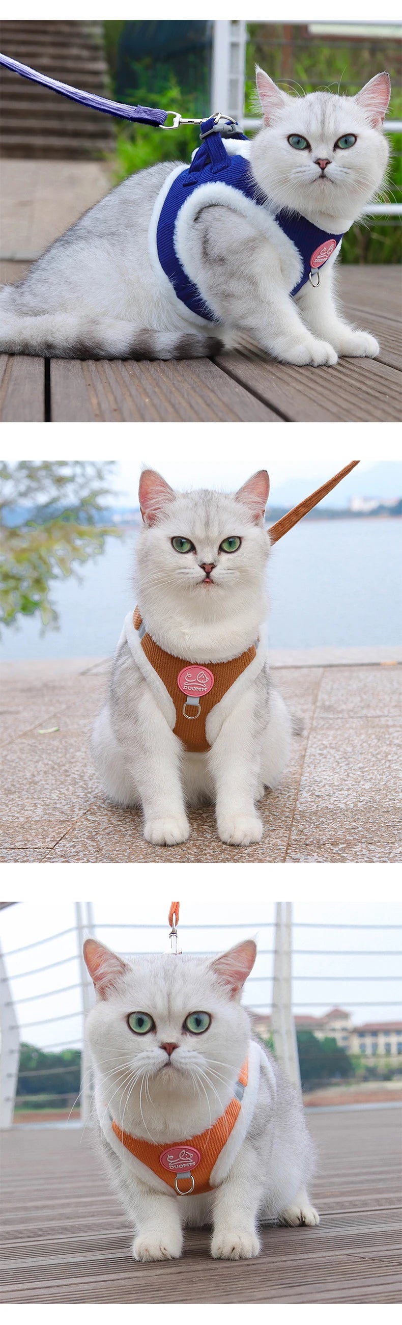 Cat Winter Small Dog Harness Leash