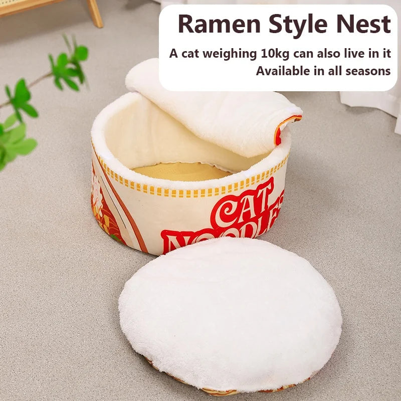 Cartoon Ramen Cat Nest