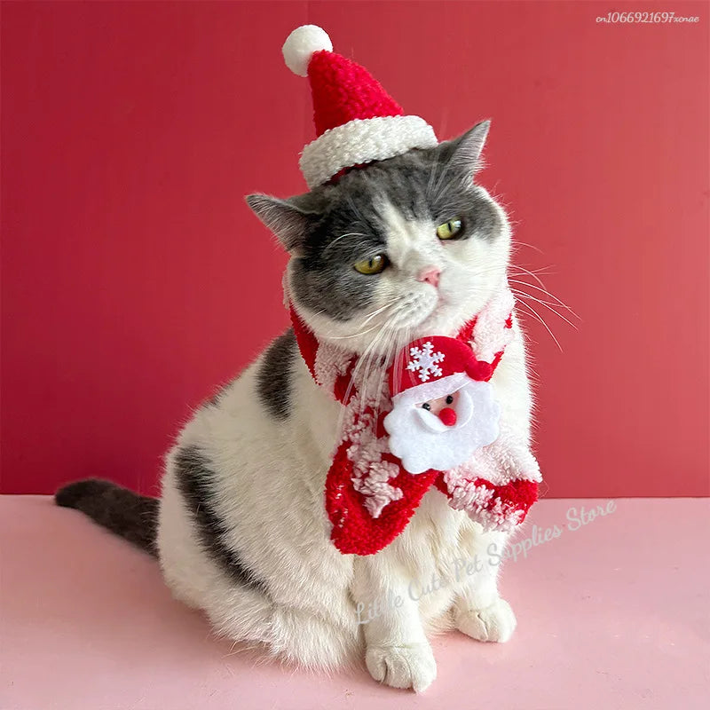 Christmas Cat Collar Santa's Hat Cat