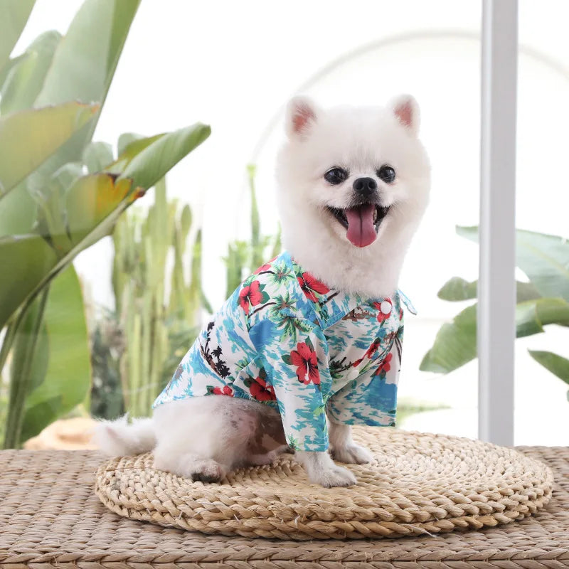 Hawaiian Beach Style Dog Shirt