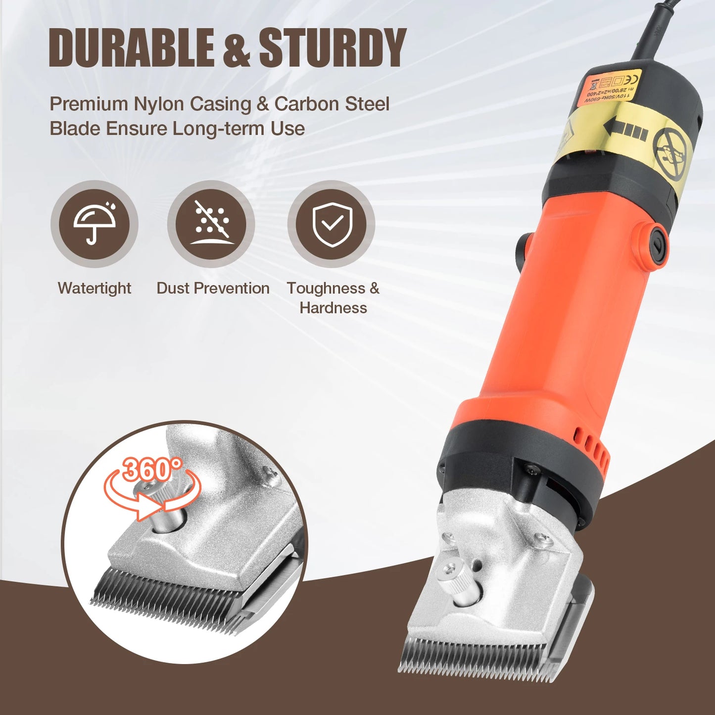 350W Electric Horse Sheep Animal Hair, Clipper Shearing Trimmer
 Fur Shear Cutter