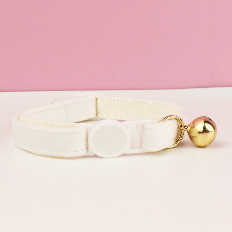 Velvet Cat Collar with Bowknot