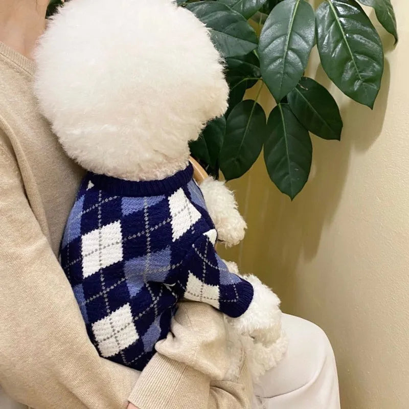 Dog Plaid Sweater