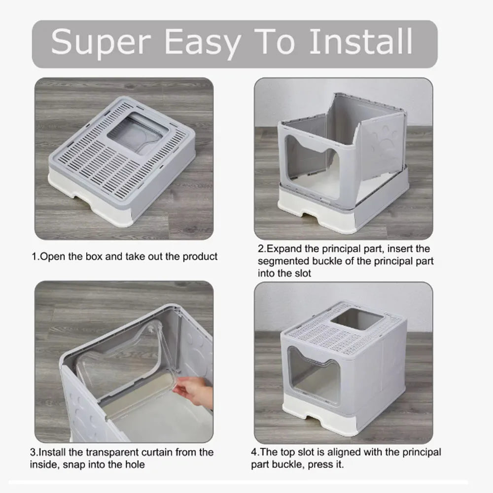 Foldable Litter Box: Drawer Scooper
