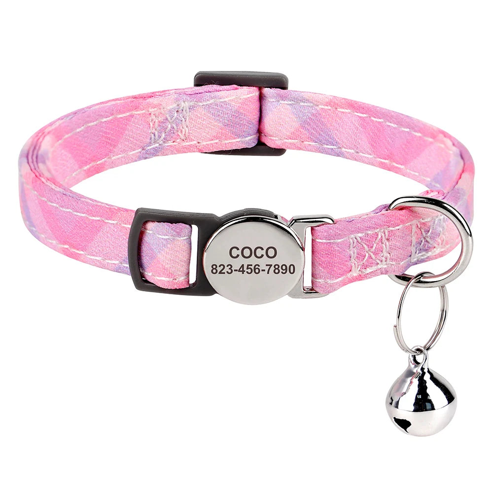 Personalized Nylon Cat Collar