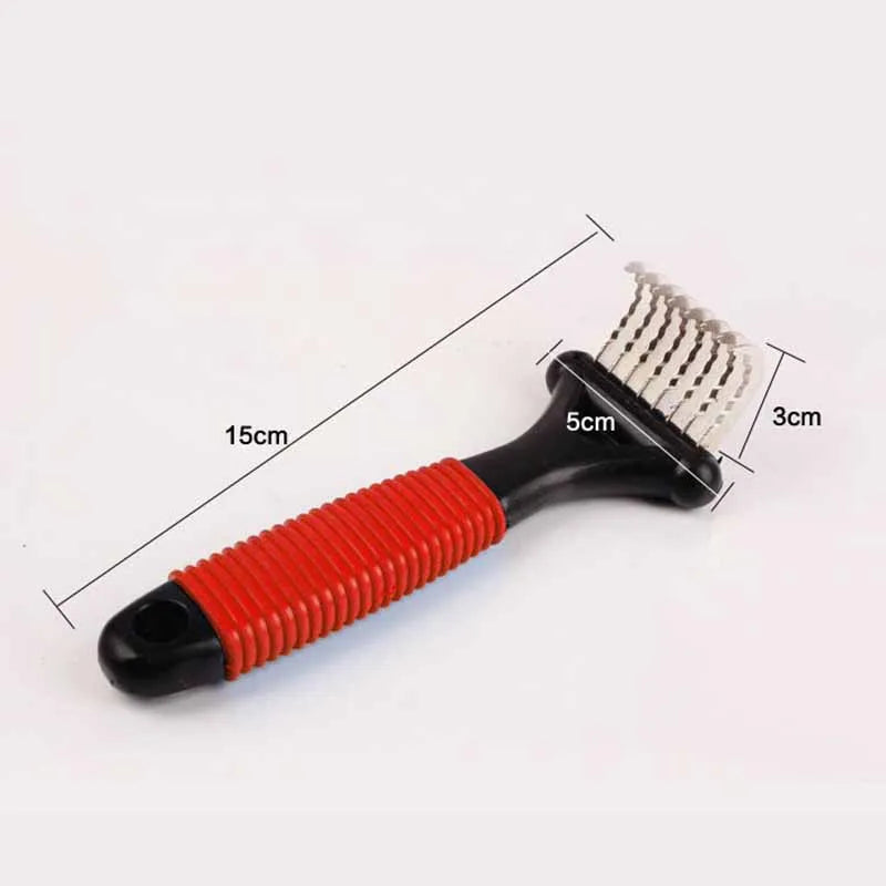 Pet Open Knot Comb Dematting Razor Rake Brush