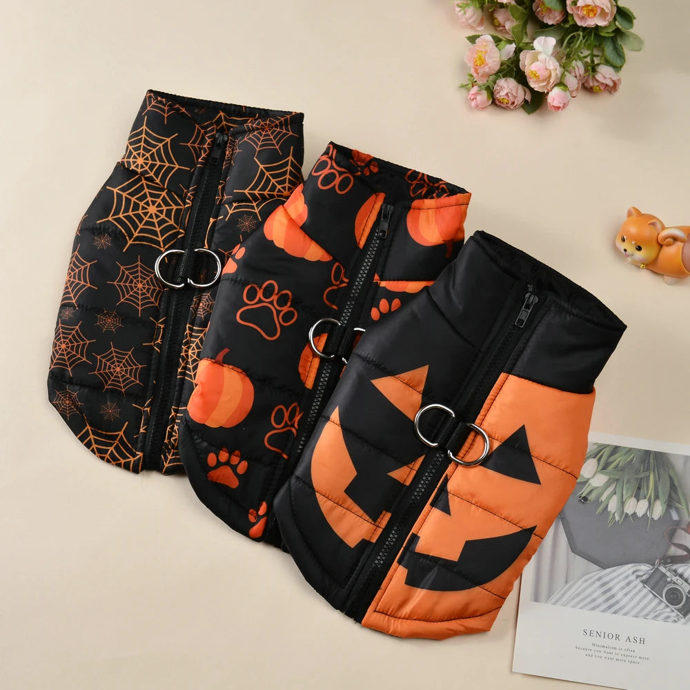 Halloween Dog Clothes Winter Warm Puppy Vest