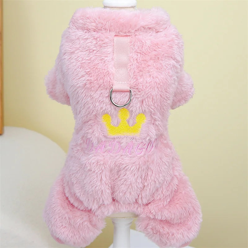 Winter Fleece Pet Dog Jumpsuit