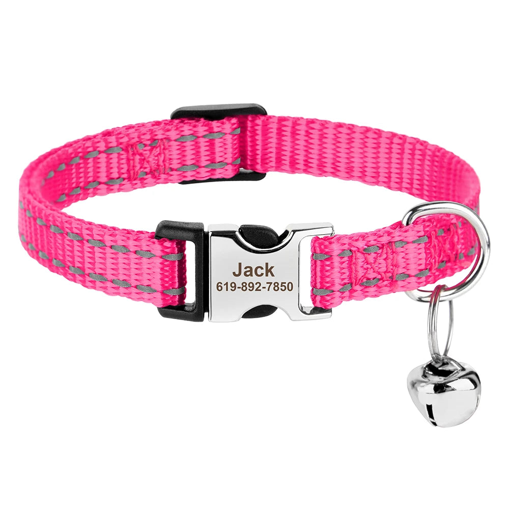 Custom Cat Collar Nylon Puppy Kitten Collars