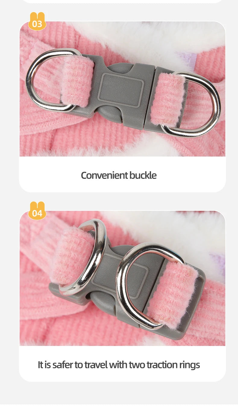 Cat Winter Small Dog Harness Leash