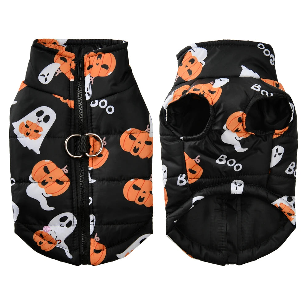 Halloween Dog Clothes Winter Warm Puppy Vest