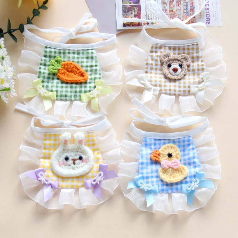 1pc Pet Cat Bib Little Yellow Duck Pet Scarf
