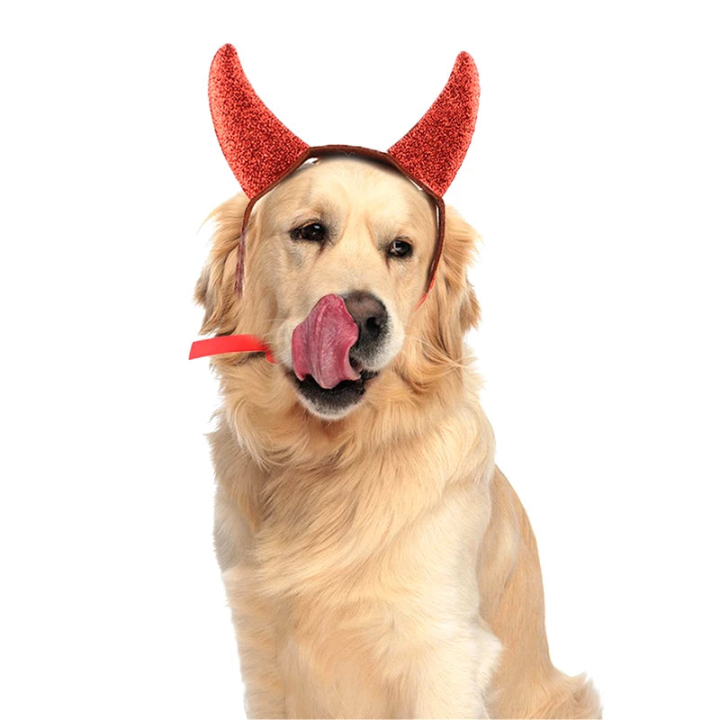 Halloween Ox Horn Headband for Cats