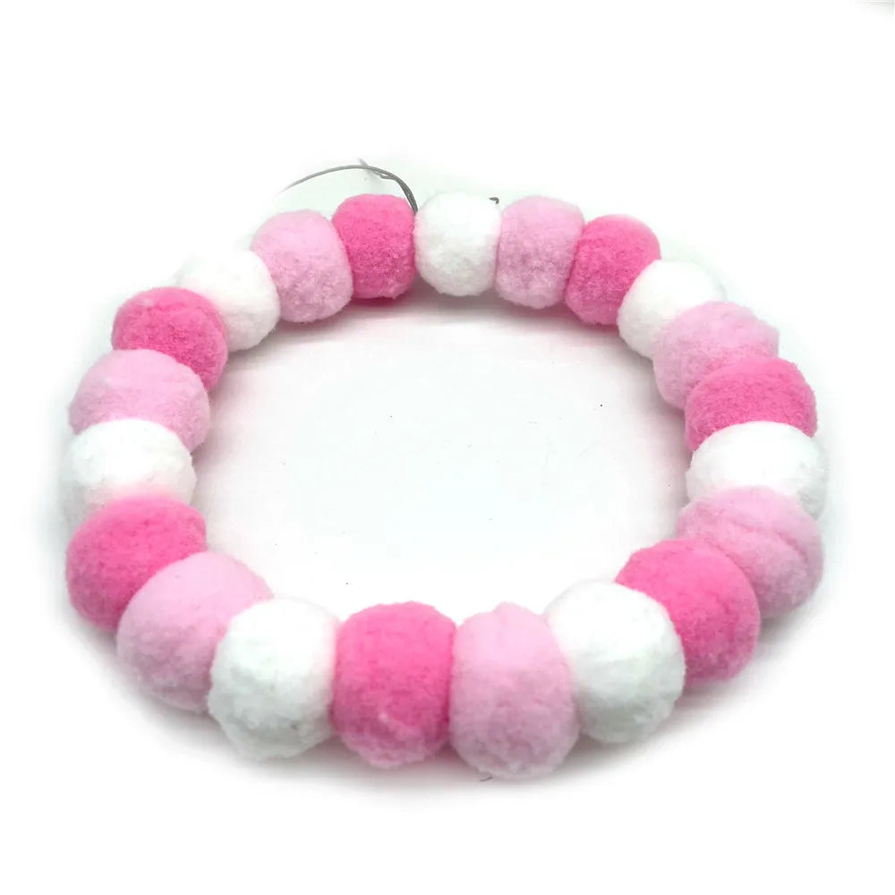 30pcs  Tie Rainbow Flower Hair Ball