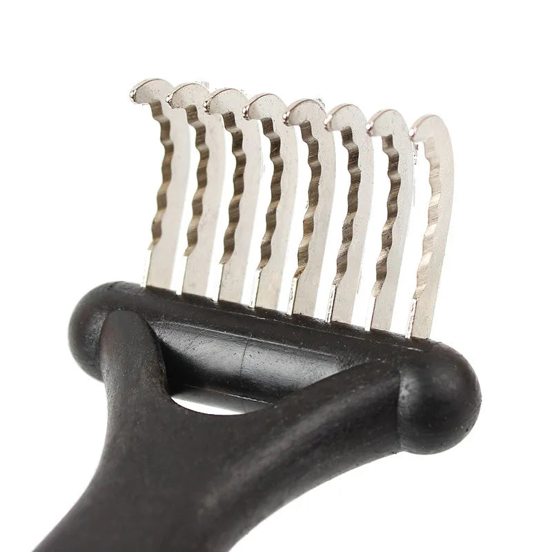 Pet Open Knot Comb Dematting Razor Rake Brush