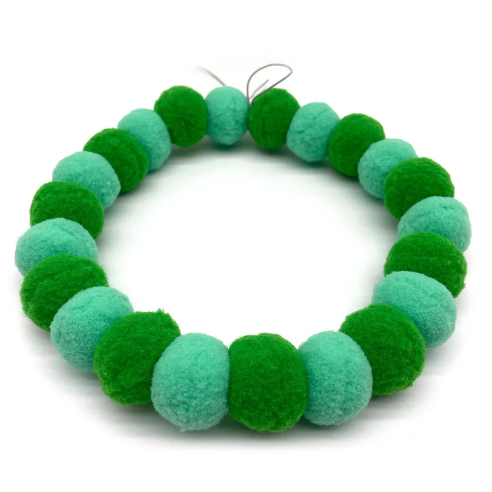 30pcs  Tie Rainbow Flower Hair Ball